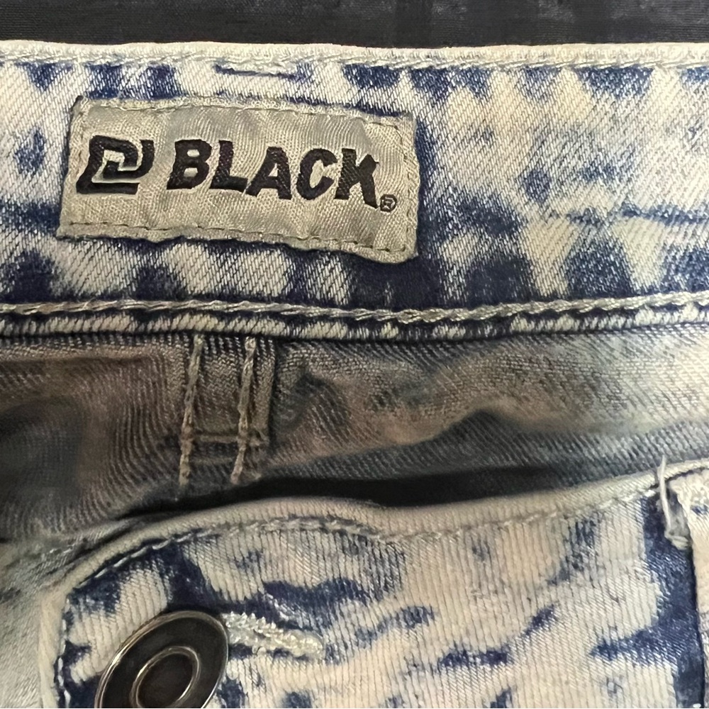 Mens CJ Black 34x30 acid wash jeans